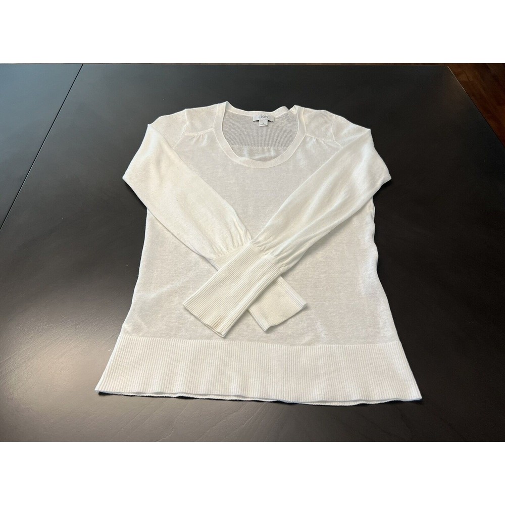 Ann Taylor Loft Basic Long Sleeves Knit 55% Linen… - image 1